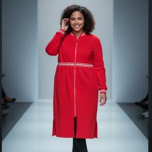 AKIRA Vibrant Red Bomber Jacket